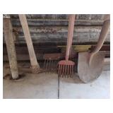 Jack, pick, rakes & Shovel