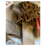 Nails, chains, axe tops