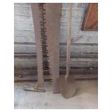 2-Man saws & shovel