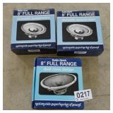 (3) 8" full range radio shack speakers