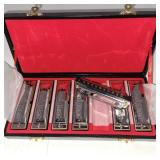 7-pc Harmonica set with case