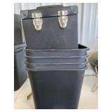 Movie Screen, storage box, trashcans