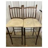 (2) Barstools, palm tree