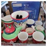 Cake plate, coffee cups and more