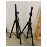 (2) Onstage speaker stands & case