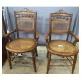 (2) wooden chairs