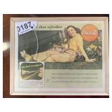 Coca-Cola framed advertisement