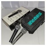 (2) Shure XLR microphones
