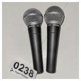 (2) Shure SM58 XLR microphones