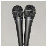 (2) Samson Q XLR microphones