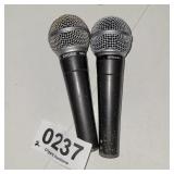 (2) Shure SM58 XLR microphones