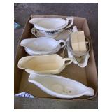 Gravy boats, alarm clock