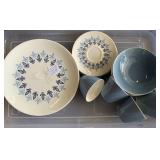 Blue and white vintage dish set