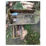 (2) wooden totes
