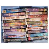 41 Disney & Children VHS movies & tote