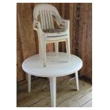 Patio Table, (3) chairs and cover