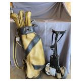 Golf clubs and bag