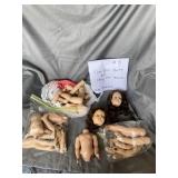 Toni Doll parts , doll stands, tote