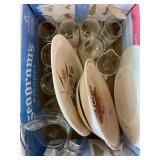 Pitcher, glasses, plates