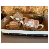 Green swan and pitcher set