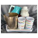 Plastic cups/pitcher