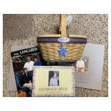 Longaberger basket, books