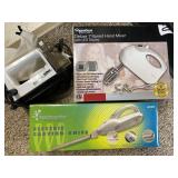 Hand mixer, electric knife, iron