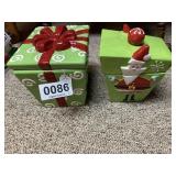 (2) Christmas cookie jars
