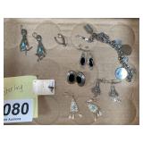 Sterling Silver earrings and bracelet