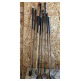 Wooden shaft golf clubs