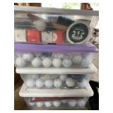 Golf balls, Golf club storage bag