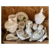 Fenton shoe, Westmoreland cream and sugar, more