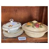 Bowl, vintage plates, bowls