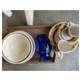Dish set, vase, more