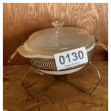 Bowl with lid and heating stand