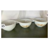 (3) Pyrex bowls