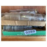 (14) glasses and bud vase