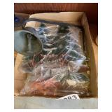 Bell and (3) metal pine tree decorative hooks