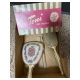 Vintage Hair rollers, brush