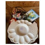 Chicken Egg plates and other chicken items.
