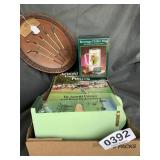 Golf books, golf clock and golf items