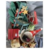 Keepsake ornaments, S&P shakers, napkins, tray