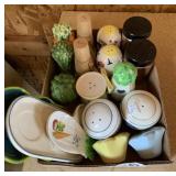 Salt and pepper shakers and small dishes