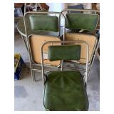 Round card table and four chairs