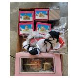 Villages, Barbie Christmas bulb & more