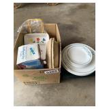 Deep dish set with carrier, plates, pie plate and