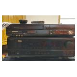 Denon Receiver, Panasonic DVD Player