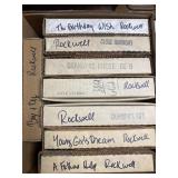 (8) Norman Rockwell plates, plate hangers