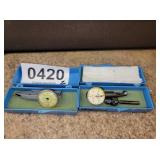 (2) dial indicator gauges