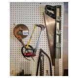 Hacksaw, level and more